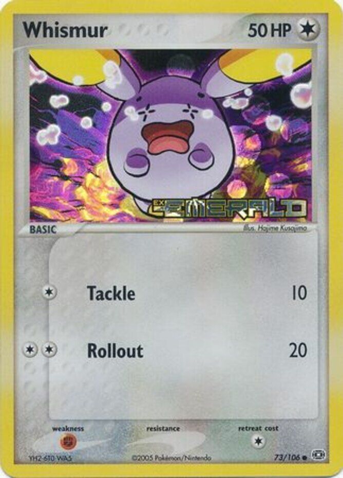 Whismur (73/106) (Stamped) [EX: Emerald] | Jomio and Rueliete's Cards and Comics