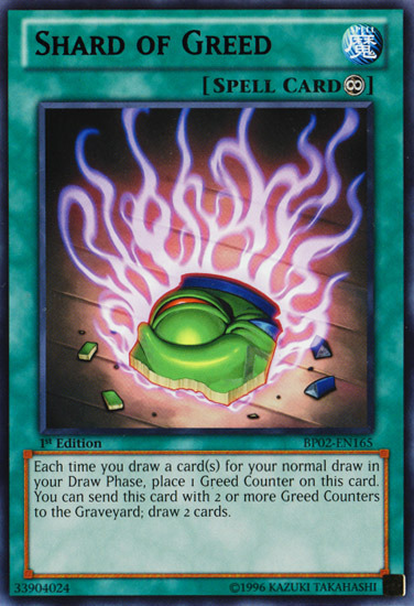 Shard of Greed [BP02-EN165] Mosaic Rare | Jomio and Rueliete's Cards and Comics