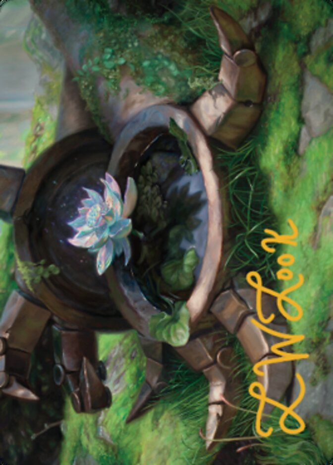 Timeless Lotus Art Card (Gold-Stamped Signature) [Dominaria United Art Series] | Jomio and Rueliete's Cards and Comics