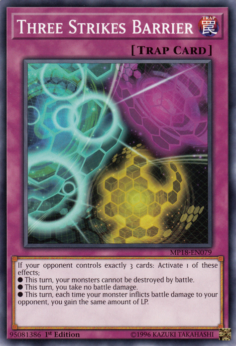 Three Strikes Barrier [MP18-EN079] Common | Jomio and Rueliete's Cards and Comics