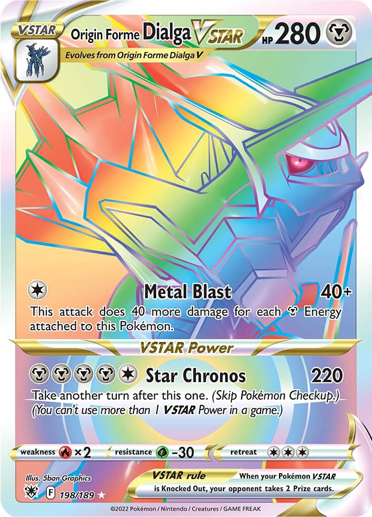 Origin Forme Dialga VSTAR (198/189) [Sword & Shield: Astral Radiance] | Jomio and Rueliete's Cards and Comics