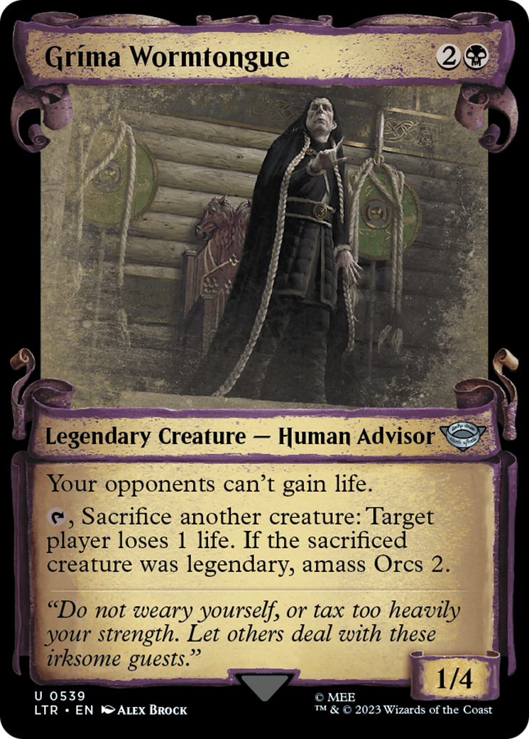 Grima Wormtongue [The Lord of the Rings: Tales of Middle-Earth Showcase Scrolls] | Jomio and Rueliete's Cards and Comics