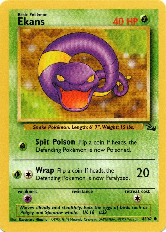 Ekans (46/62) [Fossil Unlimited] | Jomio and Rueliete's Cards and Comics