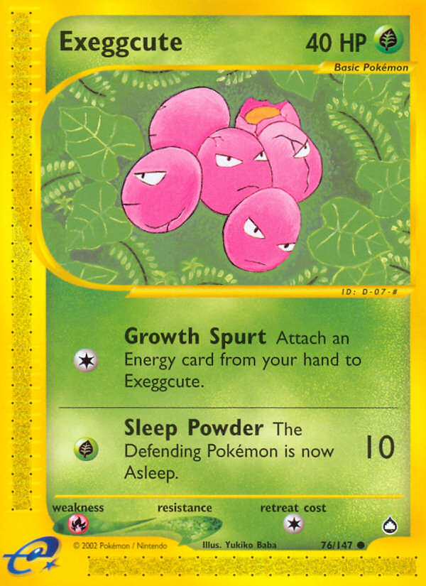 Exeggcute (76/147) [Aquapolis] | Jomio and Rueliete's Cards and Comics