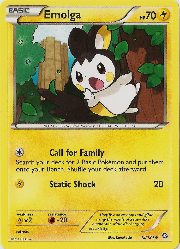 Emolga (45/124) [Black & White: Dragons Exalted] | Jomio and Rueliete's Cards and Comics