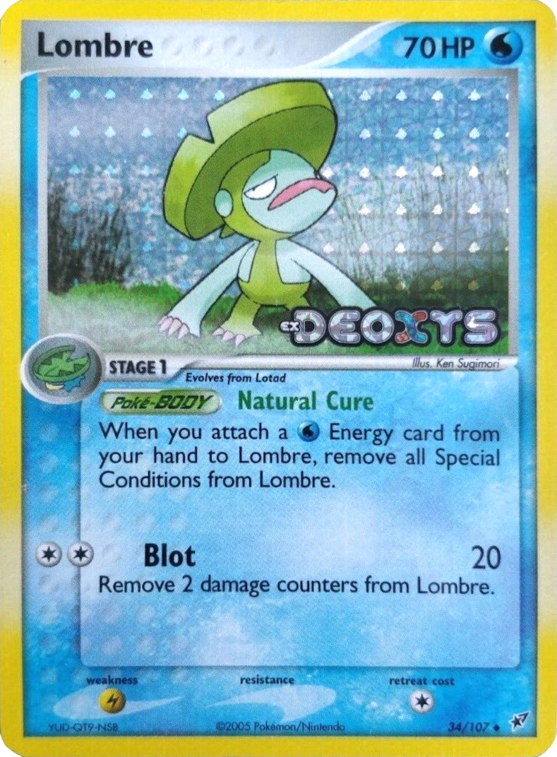 Lombre (34/107) (Stamped) [EX: Deoxys] | Jomio and Rueliete's Cards and Comics