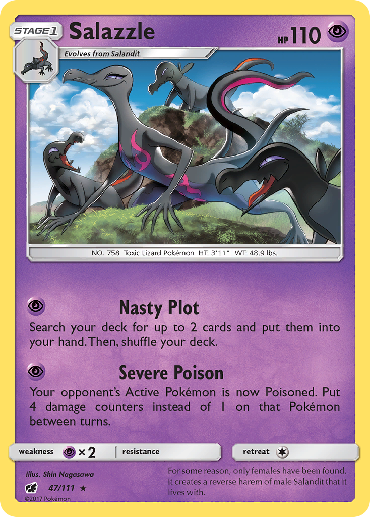 Salazzle (47/111) [Sun & Moon: Crimson Invasion] | Jomio and Rueliete's Cards and Comics