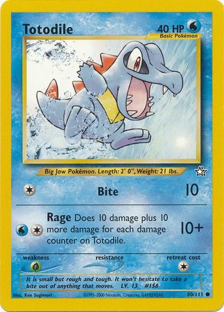 Totodile (80/111) [Neo Genesis Unlimited] | Jomio and Rueliete's Cards and Comics