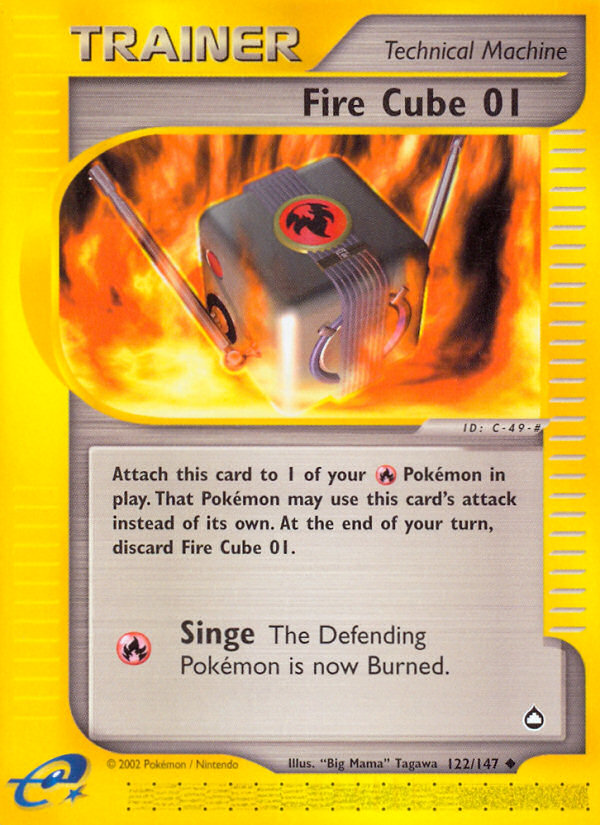 Fire Cube 01 (122/147) [Aquapolis] | Jomio and Rueliete's Cards and Comics