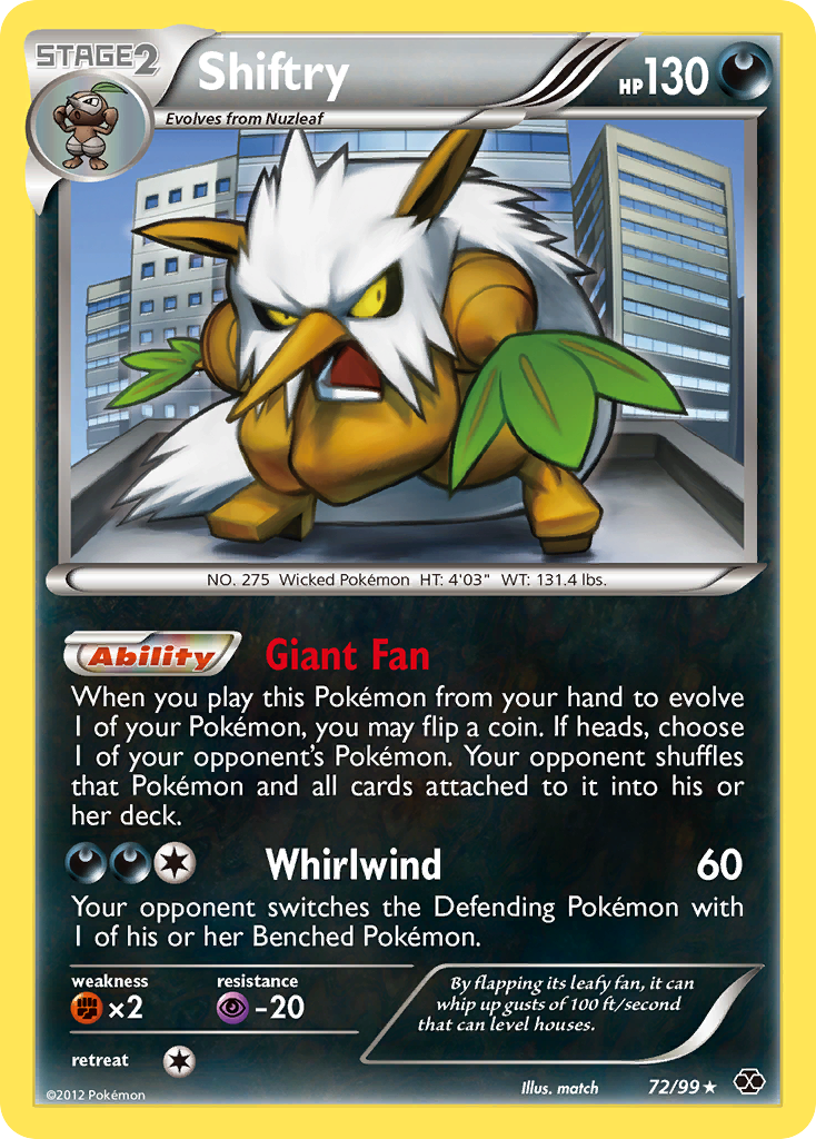 Shiftry (72/99) [Black & White: Next Destinies] | Jomio and Rueliete's Cards and Comics