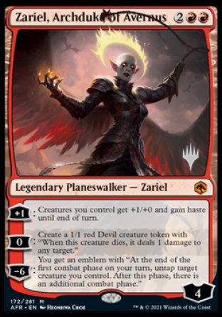 Zariel, Archduke of Avernus (Promo Pack) [Dungeons & Dragons: Adventures in the Forgotten Realms Promos] | Jomio and Rueliete's Cards and Comics
