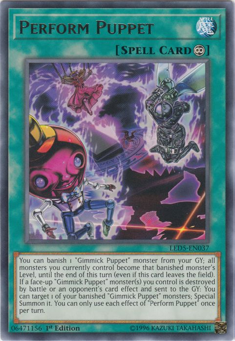 Perform Puppet [LED5-EN037] Rare | Jomio and Rueliete's Cards and Comics