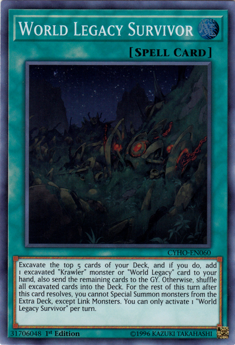 World Legacy Survivor [CYHO-EN060] Super Rare | Jomio and Rueliete's Cards and Comics