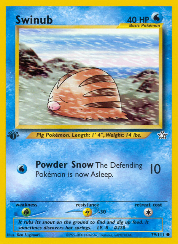 Swinub (79/111) [Neo Genesis 1st Edition] | Jomio and Rueliete's Cards and Comics