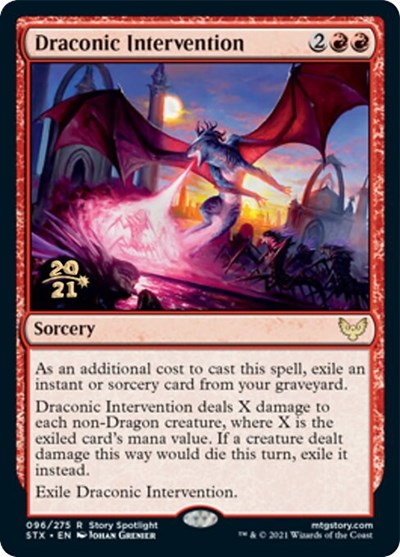 Draconic Intervention [Strixhaven: School of Mages Prerelease Promos] | Jomio and Rueliete's Cards and Comics