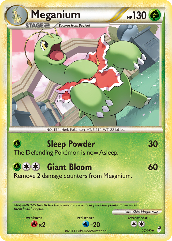 Meganium (27/95) [HeartGold & SoulSilver: Call of Legends] | Jomio and Rueliete's Cards and Comics