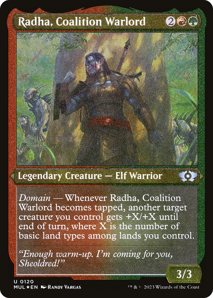 Radha, Coalition Warlord (Foil Etched) [Multiverse Legends] | Jomio and Rueliete's Cards and Comics