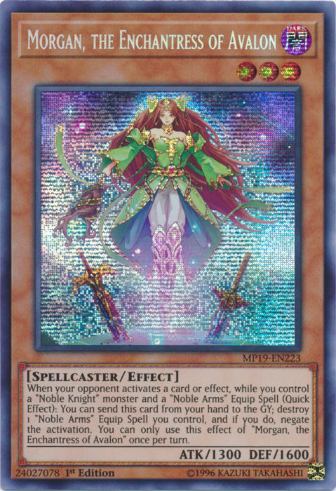 Morgan, the Enchantress of Avalon [MP19-EN223] Prismatic Secret Rare | Jomio and Rueliete's Cards and Comics