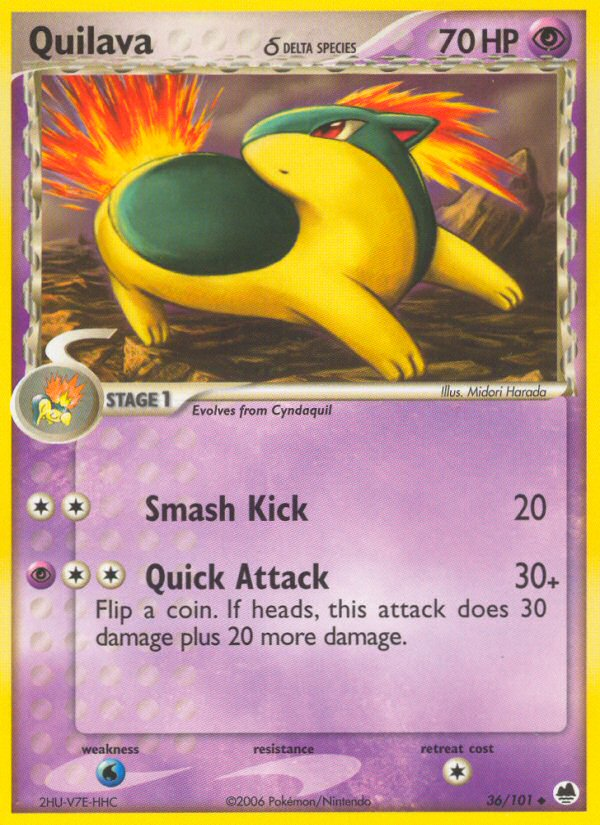 Quilava (36/101) (Delta Species) [EX: Dragon Frontiers] | Jomio and Rueliete's Cards and Comics