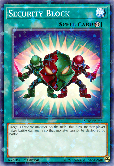 Security Block (Starfoil) [SP18-EN038] Starfoil Rare | Jomio and Rueliete's Cards and Comics