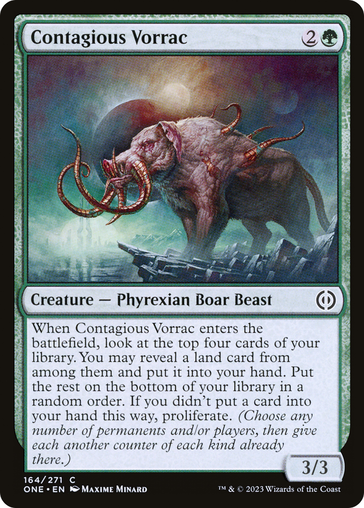 Contagious Vorrac [Phyrexia: All Will Be One] | Jomio and Rueliete's Cards and Comics