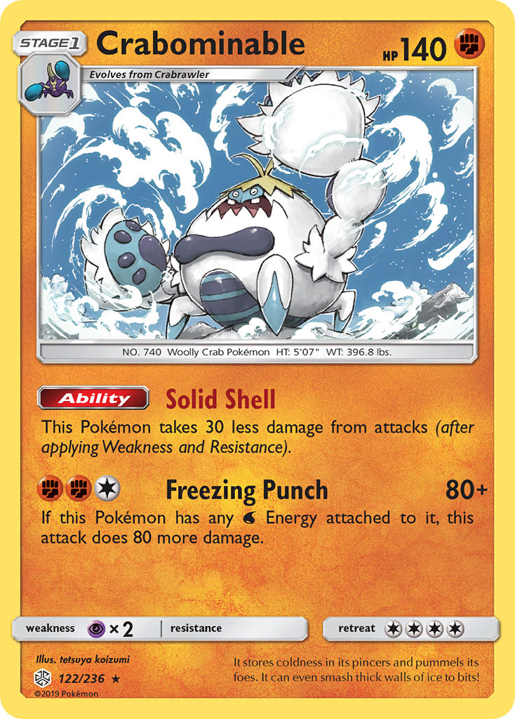 Crabominable (122/236) [Sun & Moon: Cosmic Eclipse] | Jomio and Rueliete's Cards and Comics