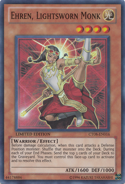 Ehren, Lightsworn Monk [CT08-EN016] Super Rare | Jomio and Rueliete's Cards and Comics