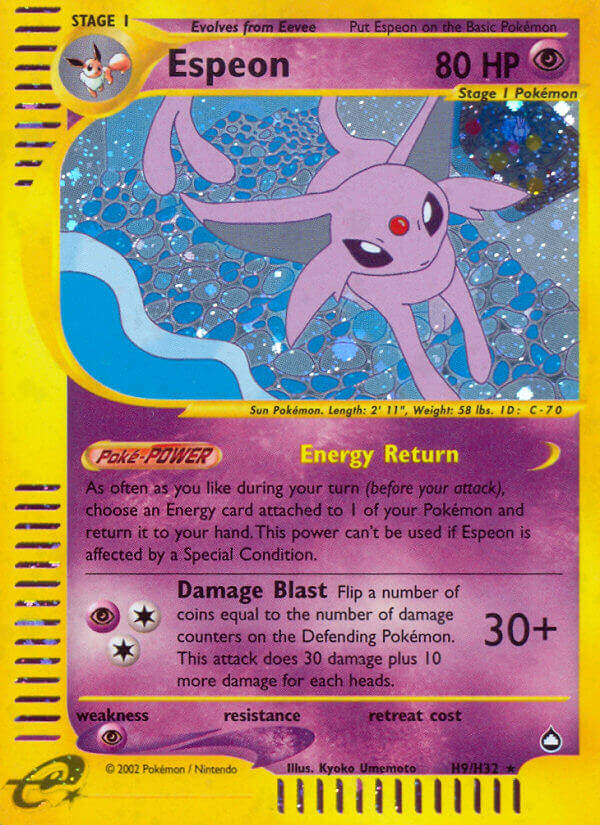 Espeon (H9/H32) [Aquapolis] | Jomio and Rueliete's Cards and Comics