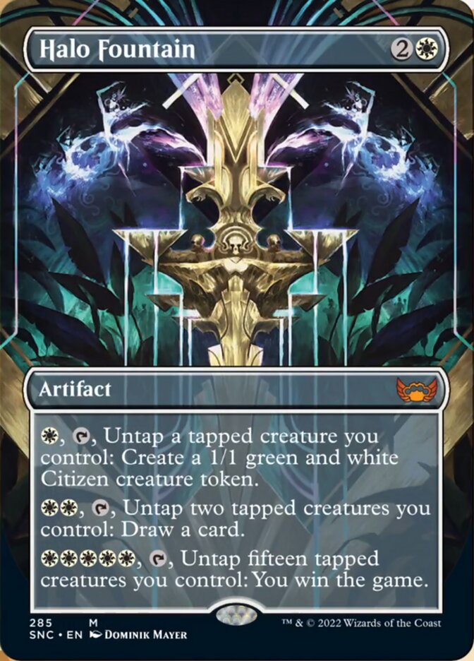Halo Fountain (Borderless Alternate Art) [Streets of New Capenna] | Jomio and Rueliete's Cards and Comics