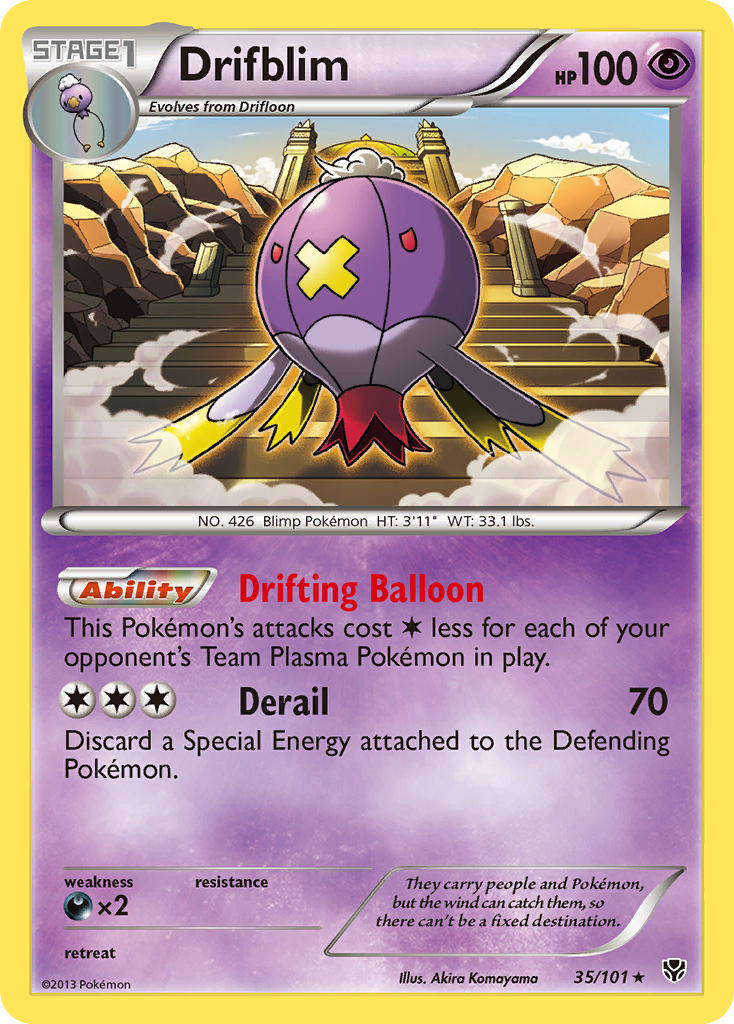 Drifblim (35/101) [Black & White: Plasma Blast] | Jomio and Rueliete's Cards and Comics