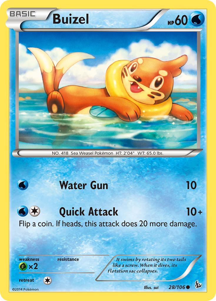 Buizel (28/106) [XY: Flashfire] | Jomio and Rueliete's Cards and Comics