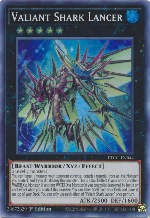 Valiant Shark Lancer [ETCO-EN044] Super Rare | Jomio and Rueliete's Cards and Comics