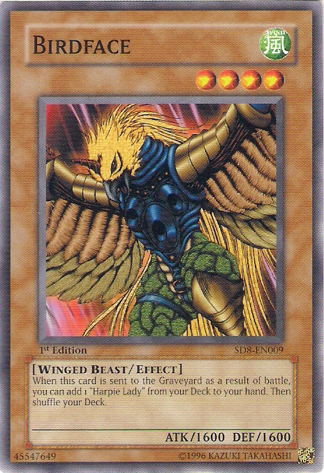 Birdface [SD8-EN009] Common | Jomio and Rueliete's Cards and Comics