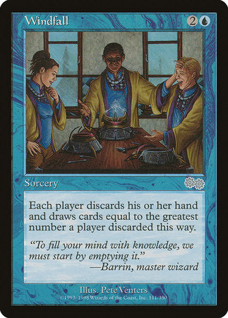 Windfall [Urza's Saga] | Jomio and Rueliete's Cards and Comics