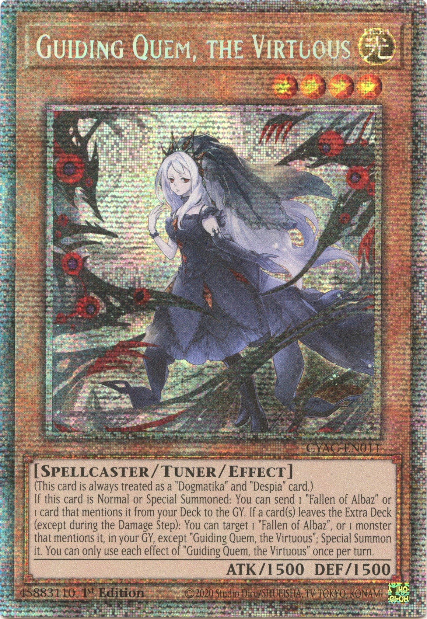 Guiding Quem, the Virtuous [CYAC-EN011] Starlight Rare | Jomio and Rueliete's Cards and Comics