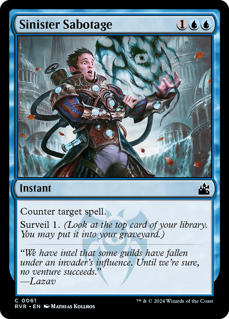 Sinister Sabotage [Ravnica Remastered] | Jomio and Rueliete's Cards and Comics