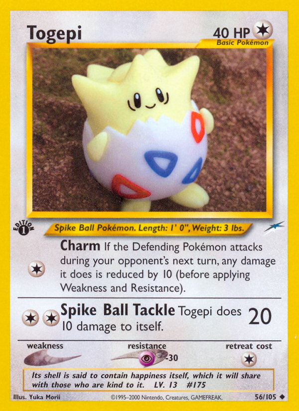 Togepi (56/105) [Neo Destiny 1st Edition] | Jomio and Rueliete's Cards and Comics