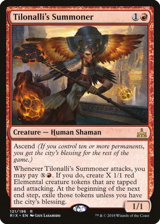 Tilonalli's Summoner [Rivals of Ixalan] | Jomio and Rueliete's Cards and Comics