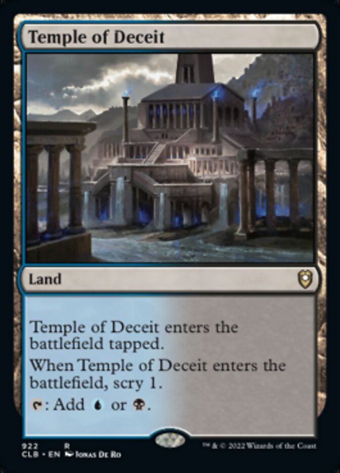 Temple of Deceit [Commander Legends: Battle for Baldur's Gate] | Jomio and Rueliete's Cards and Comics