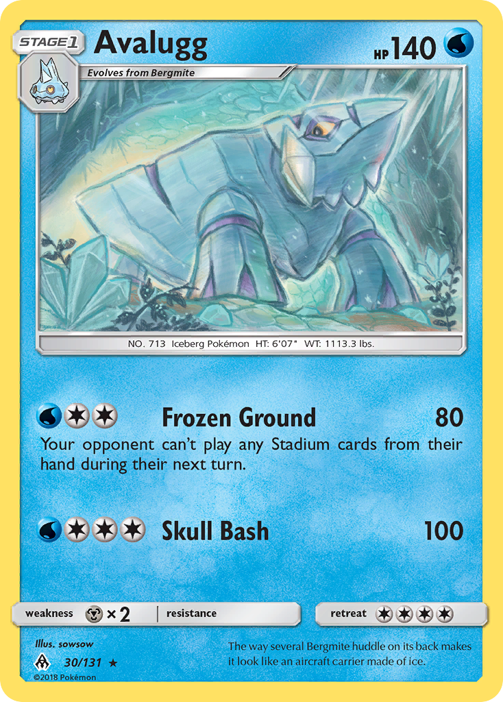 Avalugg (30/131) [Sun & Moon: Forbidden Light] | Jomio and Rueliete's Cards and Comics