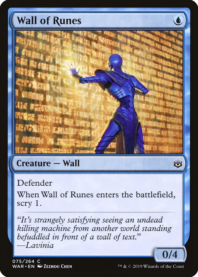 Wall of Runes [War of the Spark] | Jomio and Rueliete's Cards and Comics