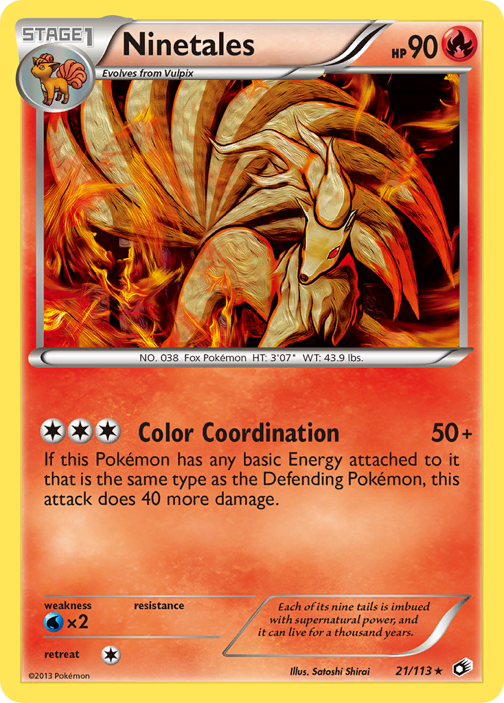 Ninetales (21/113) [Black & White: Legendary Treasures] | Jomio and Rueliete's Cards and Comics