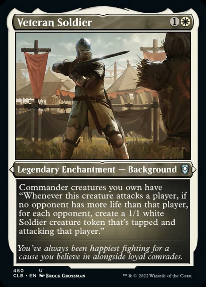 Veteran Soldier (Foil Etched) [Commander Legends: Battle for Baldur's Gate] | Jomio and Rueliete's Cards and Comics