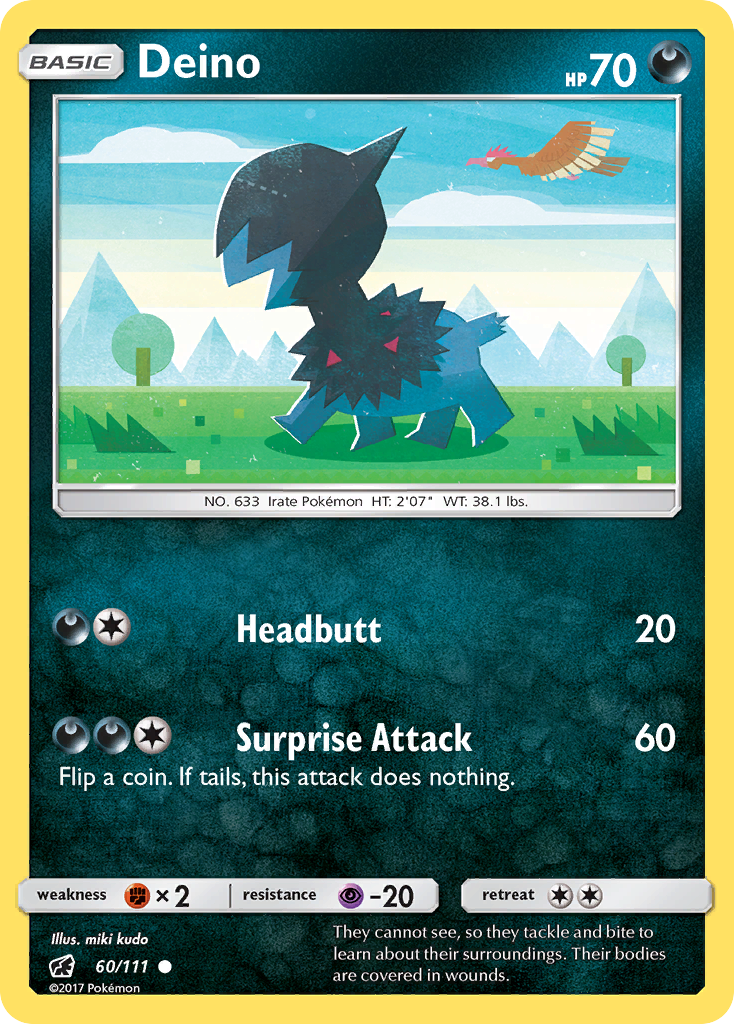 Deino (60/111) [Sun & Moon: Crimson Invasion] | Jomio and Rueliete's Cards and Comics