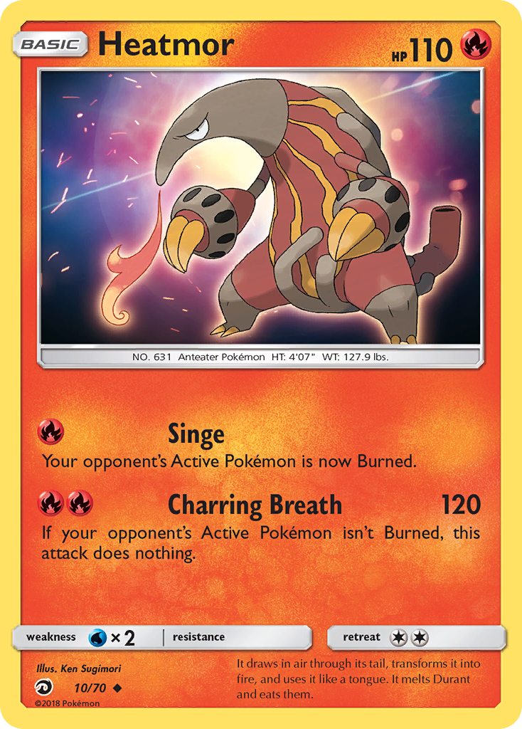 Heatmor (10/70) [Sun & Moon: Dragon Majesty] | Jomio and Rueliete's Cards and Comics