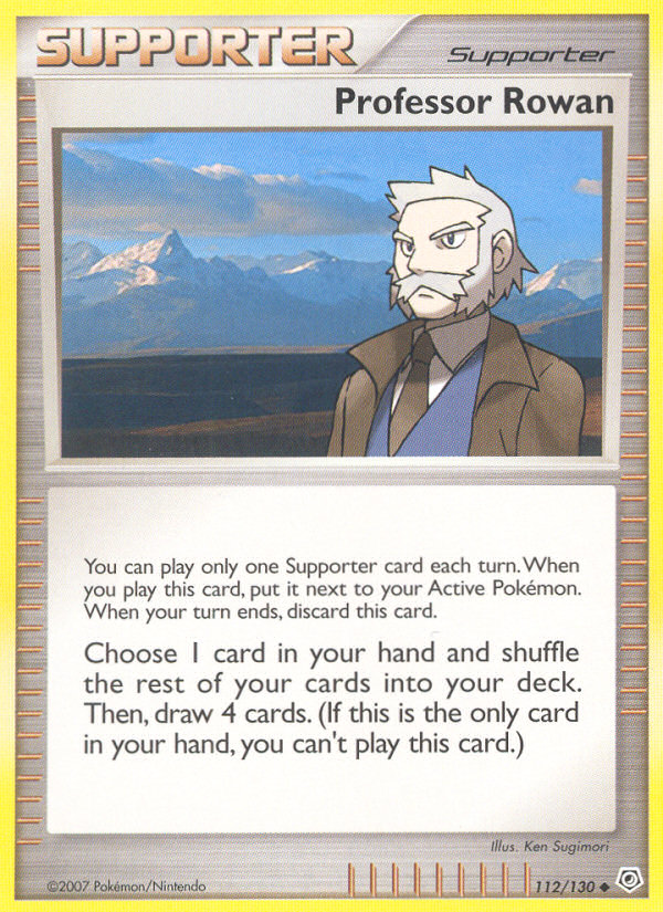 Professor Rowan (112/130) [Diamond & Pearl: Base Set] | Jomio and Rueliete's Cards and Comics