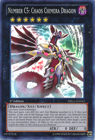 Number C5: Chaos Chimera Dragon [DRLG-EN043] Super Rare | Jomio and Rueliete's Cards and Comics