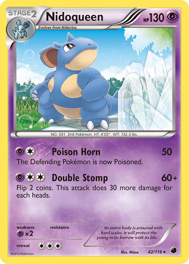 Nidoqueen (42/116) [Black & White: Plasma Freeze] | Jomio and Rueliete's Cards and Comics