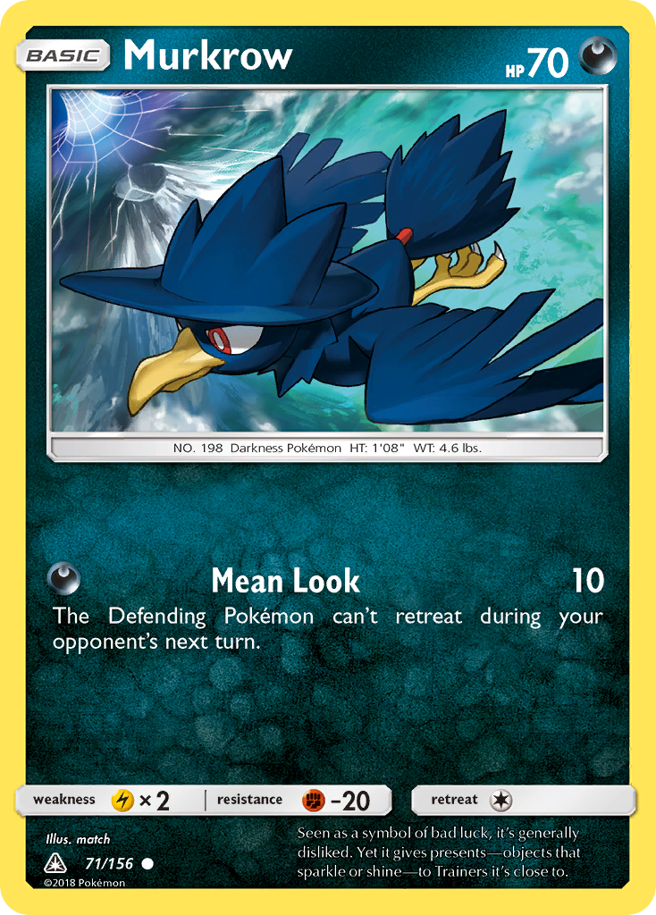 Murkrow (71/156) [Sun & Moon: Ultra Prism] | Jomio and Rueliete's Cards and Comics