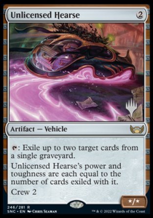 Unlicensed Hearse (Promo Pack) [Streets of New Capenna Promos] | Jomio and Rueliete's Cards and Comics